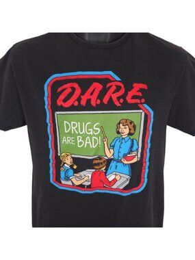 DARE T Shirt Mens Size Medium Black DARE To Resist Drugs Violence Drugs Are Bad